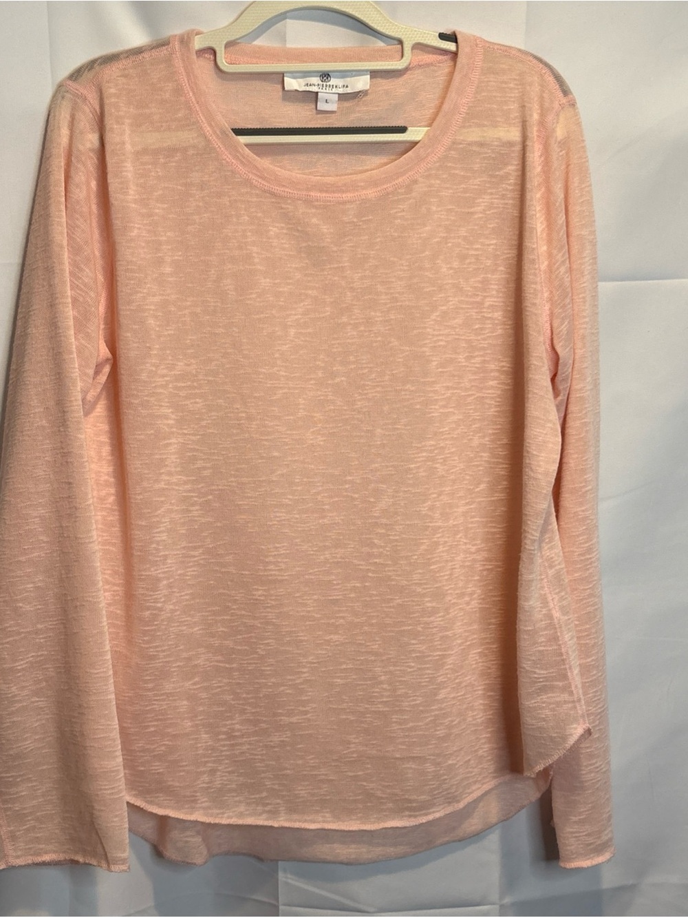 Light Pink Long Sleeve Crewneck Tee